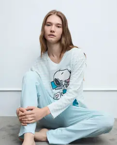 Женская пижама с картами Снупи Easy Wear, зеленый