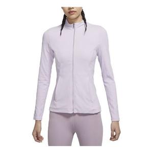 Куртка solid color slim fit zipper hoodless jacket pink purple Nike, бежевый