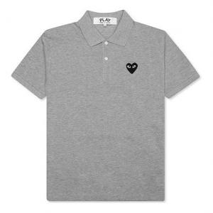 Рубашка поло polo black emblem 'grey' Comme Des Garcons Play, серый