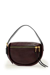 Кожаная сумка AllSaints, бордовый