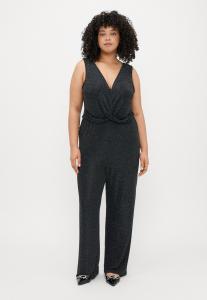 Комбинезон ONLY Carmakoma CARLADY V NECK, Black/Silver-Coloured/Silver-Coloured