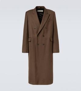 Двубортное шерстяное пальто Dries Van Noten, Mud