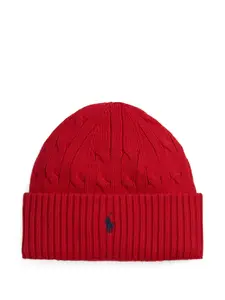 Шапка бини фактурной вязки POLO RALPH LAUREN KIDS, красный
