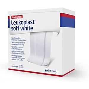 Мягкий белый бинт LEUKOPLAST, рулон 4 см x 5 м Bsn Medical