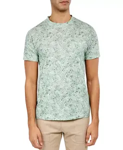 Мужская футболка Bushwick с абстрактным принтом и карманом, slim-fit Brooklyn Brigade, зеленый