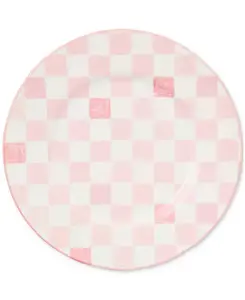 Тарелка в розовую клетку Mackenzie-Childs, pink