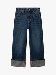 Детские джинсы с широкими штанинами из хлопка Benetton