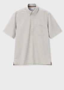 Однотонная рубашка-поло из пике на пуговицах Paul Smith, цвет Light Beige