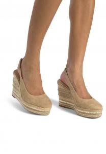 Босоножки на платформе CON PUNTERA REDONDEADA Y CIERRE CON HEBILLA - High heels Alma en Pena, светло-коричневый