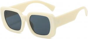 Квадратные солнцезащитные очки для женщин и мужчин, модные прямоугольные солнцезащитные очки с защитой от УФ-излучения, ретро-винтажные женские солнцезащитные очки Melrose, Beige