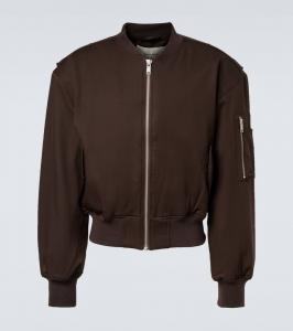 Укороченная шерстяная курка-бомбер oversize Entire Studios, Dark Brown