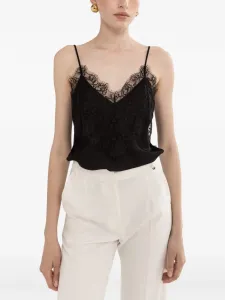 Блузка с кружевными вставками NISSA, черный