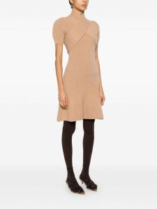 Patou расклешенное мини-платье, нейтральный цвет