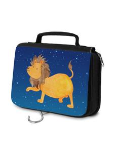Mr. & Mrs. Panda Косметичка для знака зодиака Лев, без надписей, в дизайне «звездное небо» синего цвета