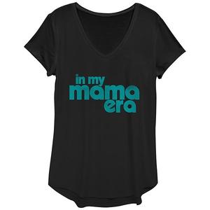 Футболка с V-образным вырезом и принтом Women's in my mama era Unbranded