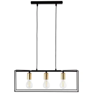 Подвесной светильник Brilliant Arica, черный / коричневый