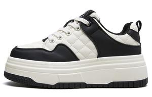 La Chapelle Износостойкие и легкие женские лоу-топ скейтборд кроссовки белый черный, цвет White Black