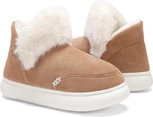 Женские замшевые домашние ботинки NineCiFun с утепленной подкладкой из искусственного меха и мягкой стойкой ккушке с памятью формы, уютные тапочки для дома, Camel