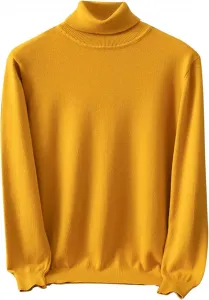 Мужской свитер с воротником стойкой и длинными рукавами