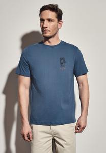 Футболка с принтом RUNDHALS Street One MEN, синий