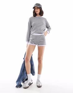 Трусики-шорты Cotton On в полоску черного и серого цвета Cotton:On