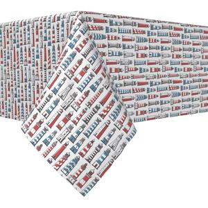 Прямоугольная скатерть, 100% полиэстер, 60x104 дюйма, маяки в стиле ретро.