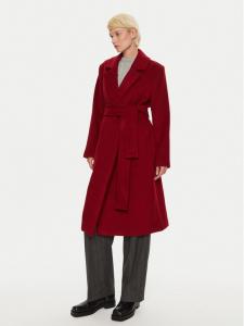 Шерстяное пальто оверсайз 2Ndday, красный