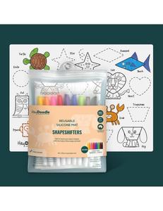 Большой силиконовый коврик-раскраска HeyDoodle А3 - Фигуры и животные Inna marka