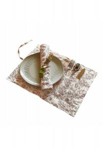 Набор подставок Qubinal, 2 шт. ржаво-красный/лен Loberon, rostrot/leinen