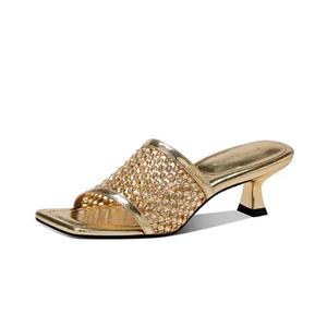 JESSICA SOPHIA Золотые женские противоскользящие резиновые шлепанцы, цвет Gold