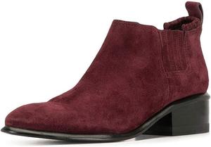 Женские ботинки FSJ с заостренным носком, челси, на щиколотку, с низким массивным каблуком, удобные, легко надеваемые, формальные и повседневные, зимние и осенние, размер 4-15 US, Red