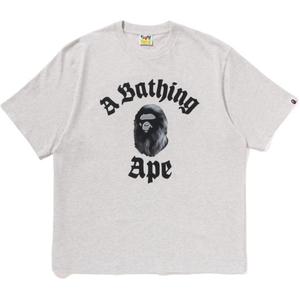 Футболка Ape head College style A BATHING APE, серый