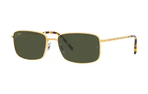 RayBan Прямоугольная оправа Солнцезащитные очки, Gold