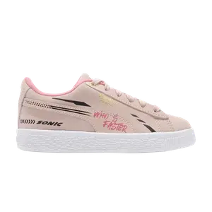 Кроссовки Sonic The Hedgehog x Suede Jrs Faster - Rosewater' Puma, желто-коричневый