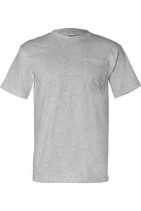 Футболка Bayside USA-Made с карманом, цвет dark ash