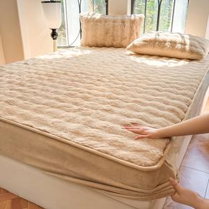 Antarctic Простыня на резинке 200х220 см, молочный бархат, флисовая подкладка, утепленная