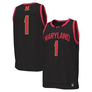 Мужская баскетбольная форма Maryland Terrapins #1 черная Under Armour