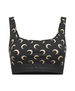 Топ с жаккардовыми лямками в форме луны Marine Serre, мультиколор