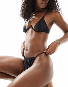 Бикини-топ с глубокими чашечками Miss Selfridge, черный