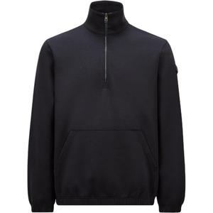 Полузастегивающийся свитшот Moncler, синий