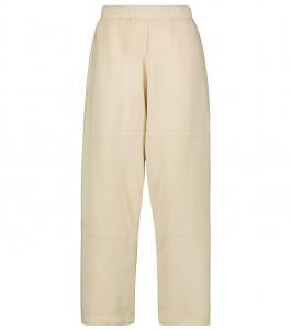 Хлопковые спортивные штаны Les Tien, слоновая кость