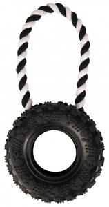 Резиновые шины Trixie с веревкой 15 см Trixie, цвет черный
