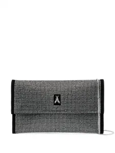 Сумка через плечо со стразами и логотипом Patrizia Pepe, черный