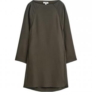 COS Женское длинное платье с длинными рукавами коричневого цвета