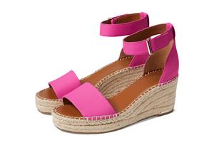 Туфли Franco Sarto Clemens Raffia Espadrille Wedge Heel Sandals, цвет Pink Leather