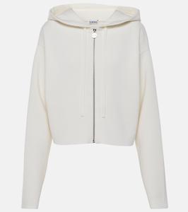Толстовка с капюшоном Anagram из шерстяной смеси на молнии Loewe, белый
