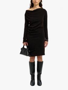 Облегающее мини-платье с запахом и расклешенным подолом Selected