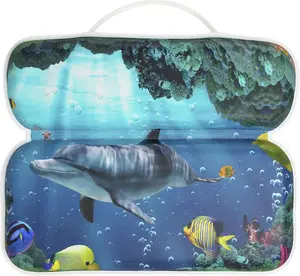 Подушка для шеи Sanilo "Подушка для ванны Дельфин", удобная, нескользящая, ярких цветов, с 7 сильными присосками 39х5,5 см, синий