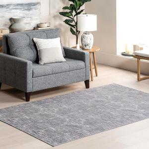 nuLOOM ковер 153 x 244 см для гостиной, спальни и столовой, машинная стирка, устойчивый к пятнам, низкопрофильный, Elia Blue