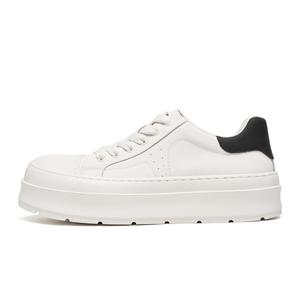 C°BANNER Мужские низкие повседневные туфли для увеличения роста бело-черные, цвет White Black